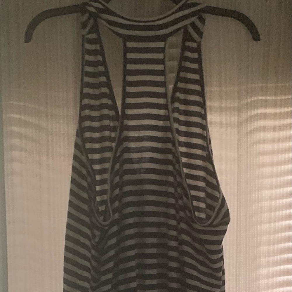 Racerback striped maxi dress